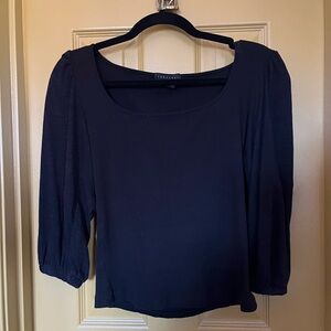 Black Sanctuary Top with Puff Sleeves